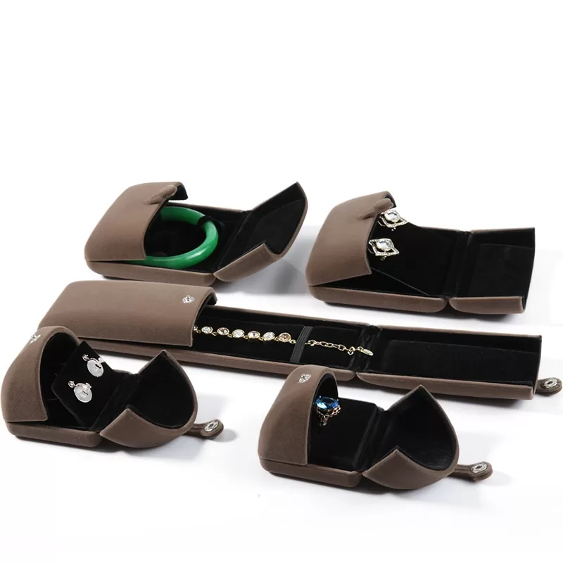 engagement ring box for couple, blue velvet jewelry box, blue velvet necklace box, jewelry case retail