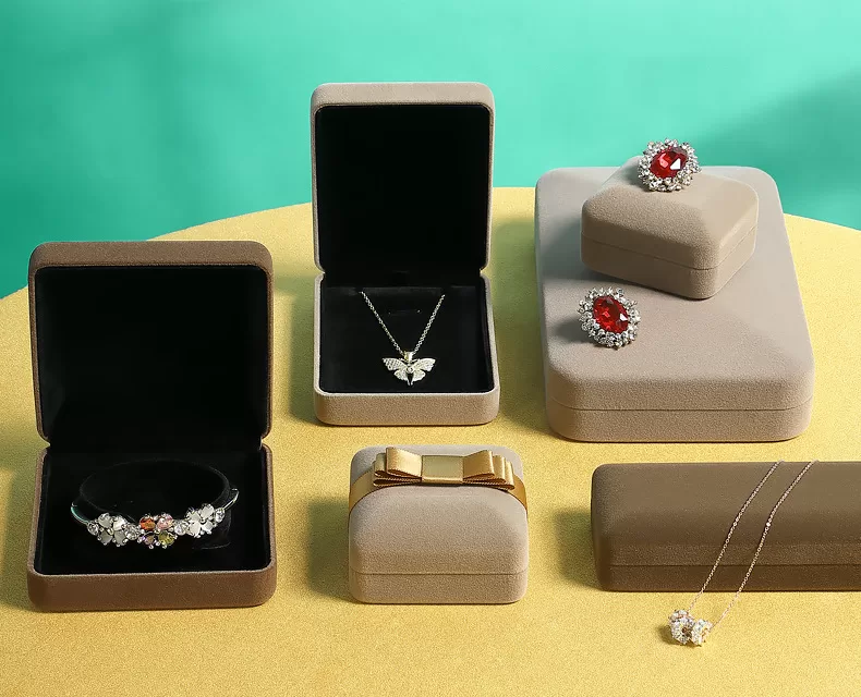 Velvet jewelry box with bow,box ring size,valentine gift box,plain trinket box