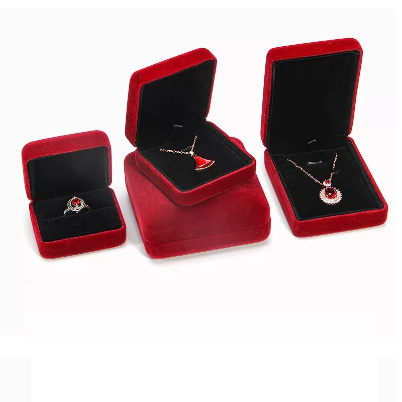 Inside view of velvet box lid with custom logo printing area