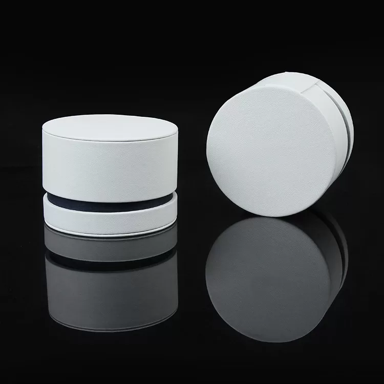 round leather jewelry box,round trinket box with lid,mini round jewellery case,super jewel case