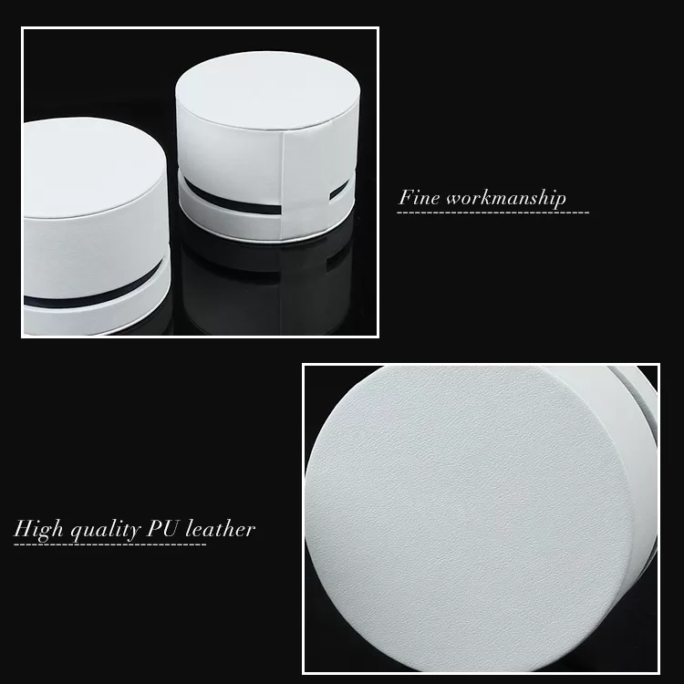 round leather jewelry box,round trinket box with lid,mini round jewellery case,super jewel case