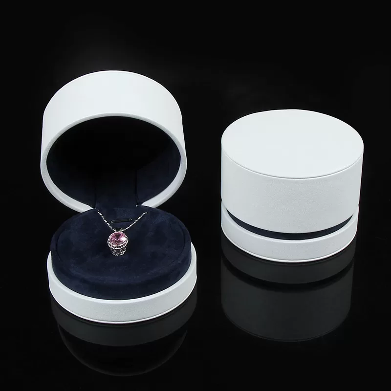 round leather jewelry box,round trinket box with lid,mini round jewellery case,super jewel case