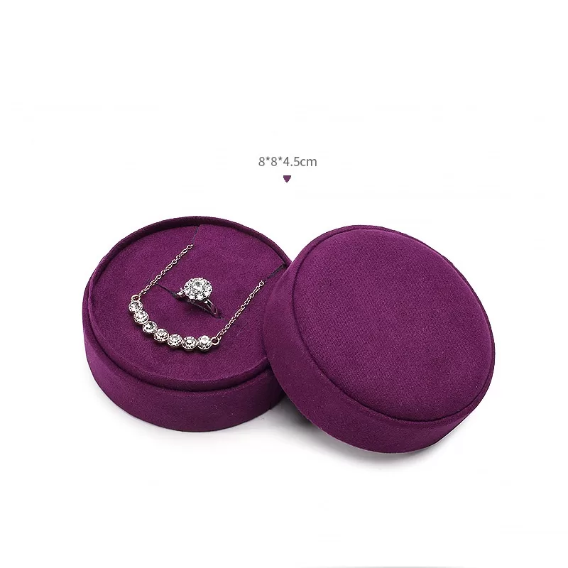 round velvet jewellery box, fine jewelry box, princess trinket box, jewellery set box online