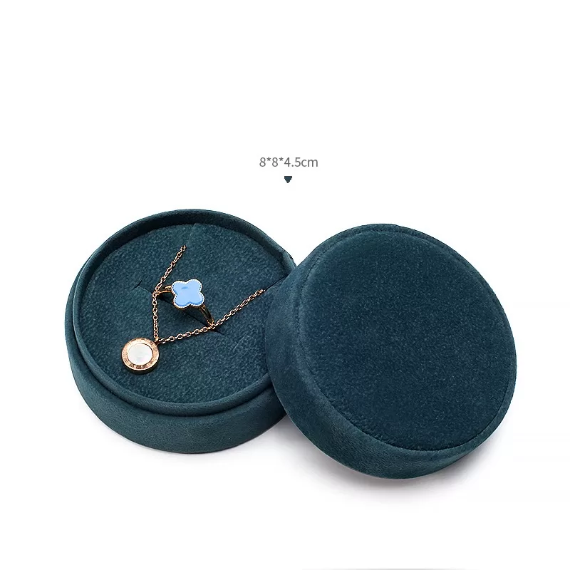 round velvet jewellery box, fine jewelry box, princess trinket box, jewellery set box online