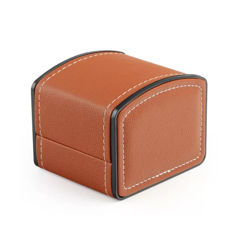 mens watch holder jewellery boxes,brown leather watch case, custom watch box packaging,