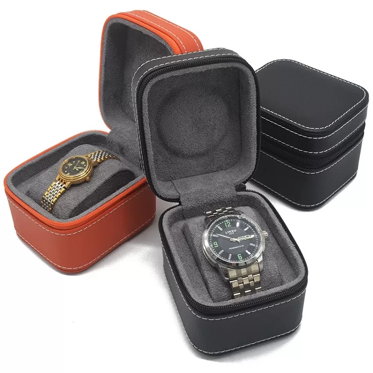 zippered travel jewelry case, watch collection box for gents, luxury single watch box