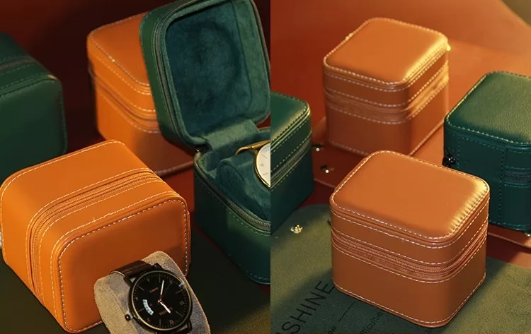 zippered travel jewelry case, watch collection box for gents, luxury single watch box