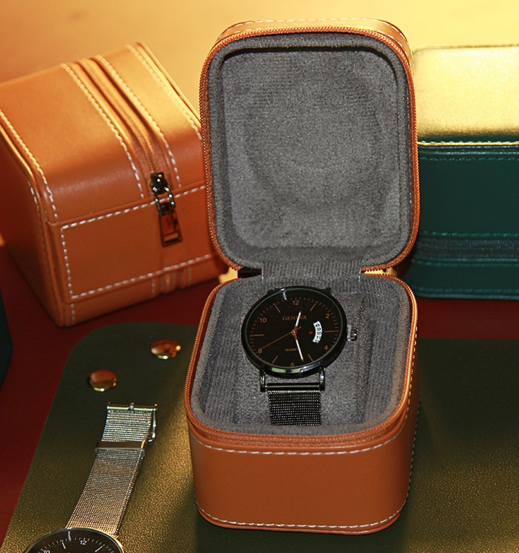 zippered travel jewelry case, watch collection box for gents, luxury single watch box