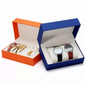 Square PU Leather Couple Watch and Jewelry Gift Box (Wholesale)