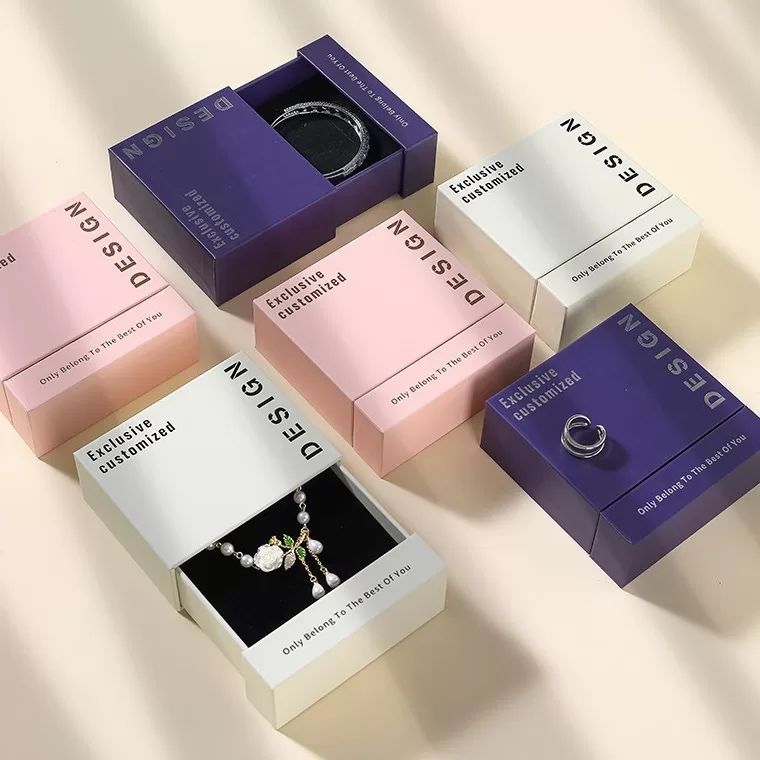 Stack of wholesale cardboard drawer boxes ready for shipping