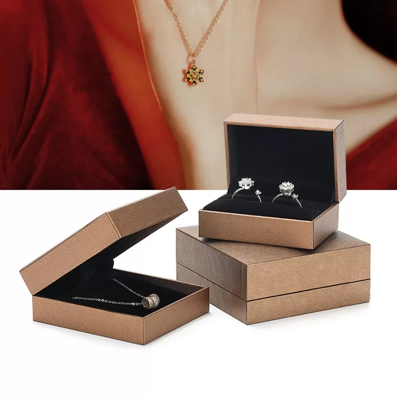 Long rectangular gold jewelry box for bracelets wholesale