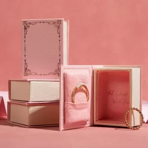 Vintage Book Shape Jewelry Box Wholesale | Magnetic Closure 060 Series