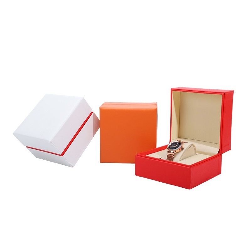 white leather watch box, personal creations watch box, personalized watch holder box .