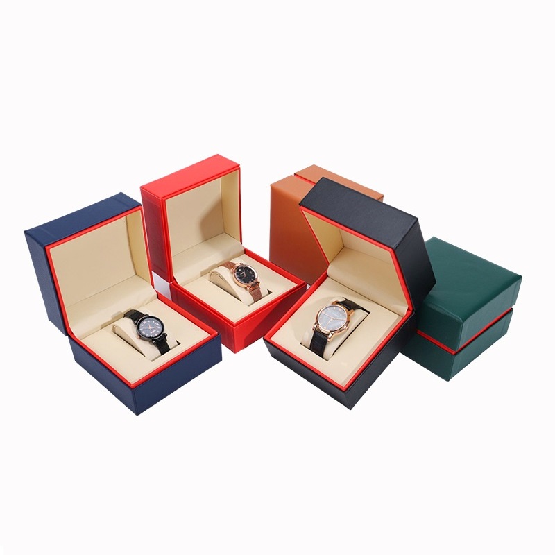 white leather watch box, personal creations watch box, personalized watch holder box .