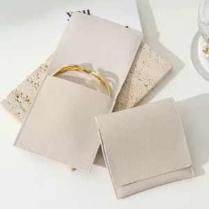 Custom Microfiber Jewelry Pouch Wholesale | Envelope Snap | Series 01-C