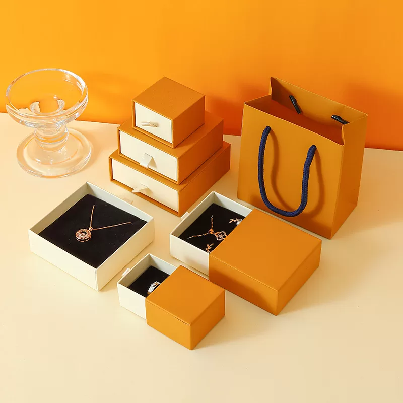 Full range of sizes for cardboard drawer jewelry packaging