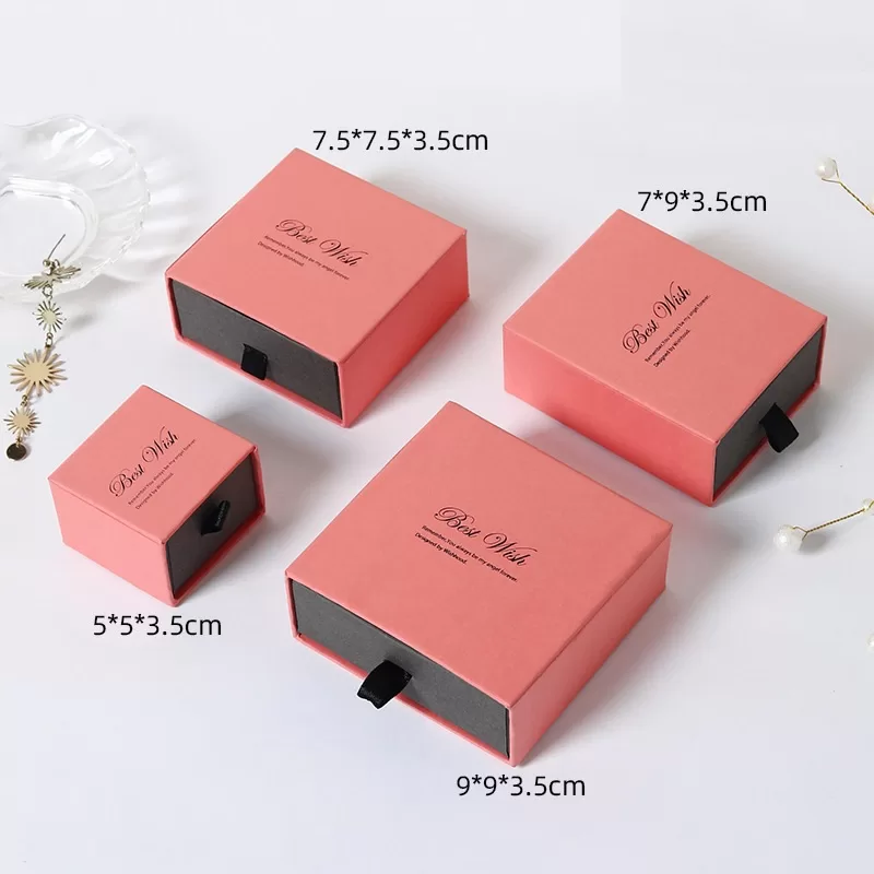 Side view of sturdy cardboard slide box packaging