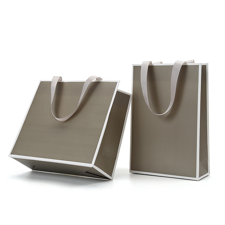 ribbon rope handles silver gift bags