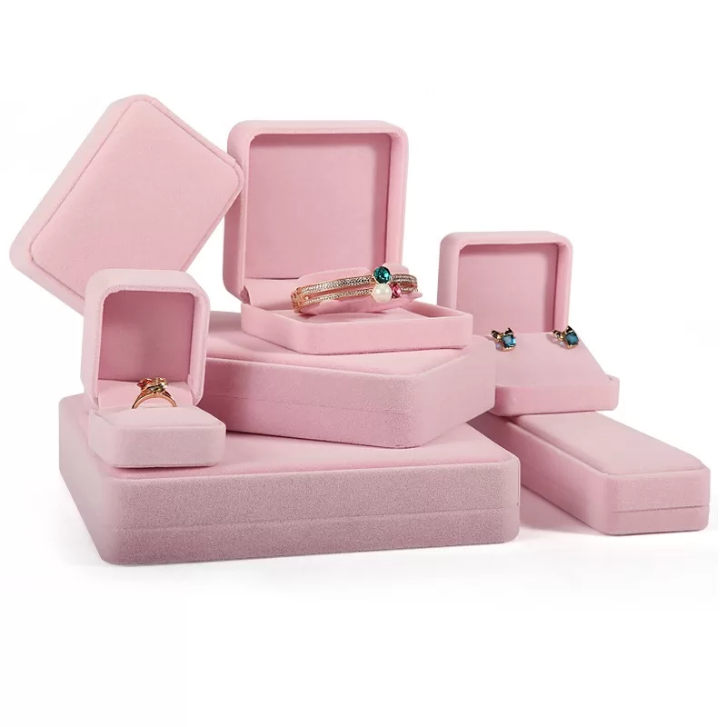 vintage velvet jewellery box,velvet necklace and earring box,wedding ring with box,jewel case packaging