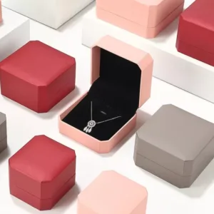 Classic Octagon Leatherette Paper Jewelry Box (Matte Finish)