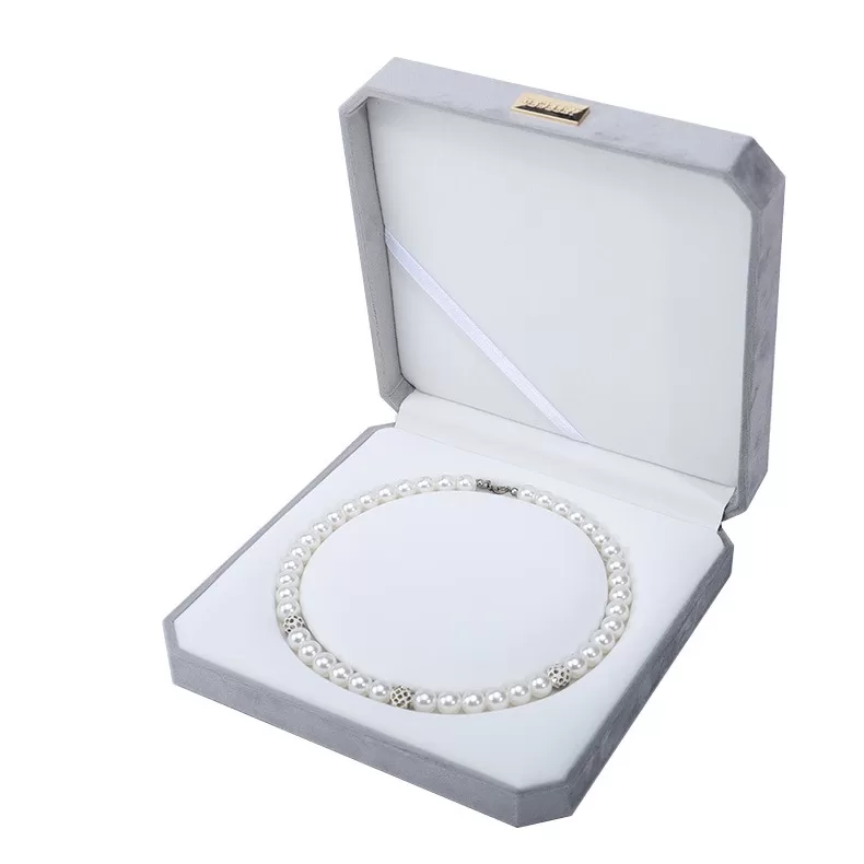 velvet pearl necklace box,green velvet ring box, jewelry ring storage case