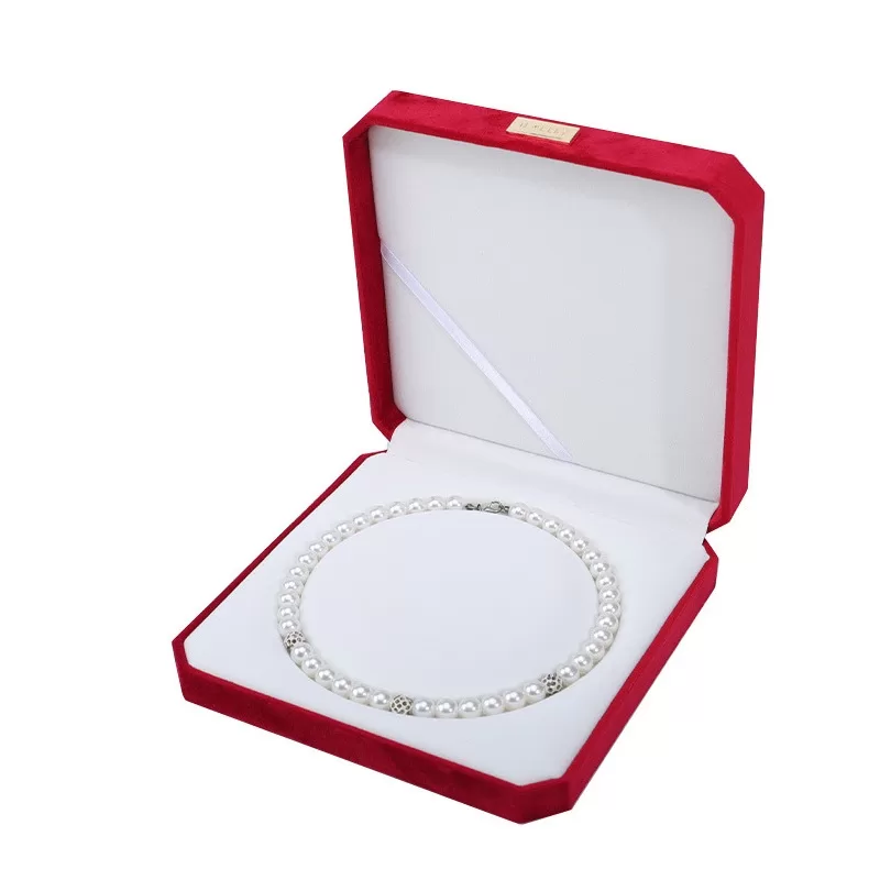 velvet pearl necklace box,green velvet ring box, jewelry ring storage case