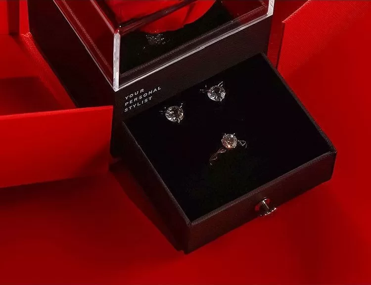 the flower box,faux flower box,acrylic rose box,acrylic roses