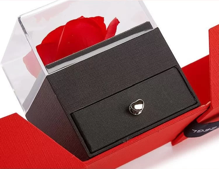 the flower box,faux flower box,acrylic rose box,acrylic roses