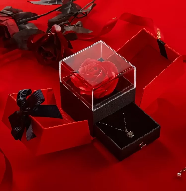 the flower box,faux flower box,acrylic rose box,acrylic roses