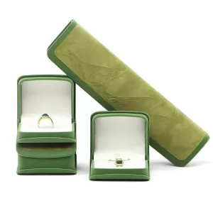 Luxury Arc-Shaped Two-Tone Velvet Jewelry Box (Wholesale Factory Direct)