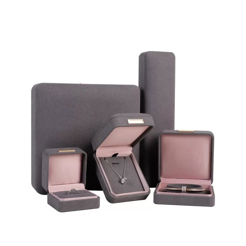 luxury microfiber ring box,microfiber velvet jewel box,blue velvet fiber box,fiber box for jewellery