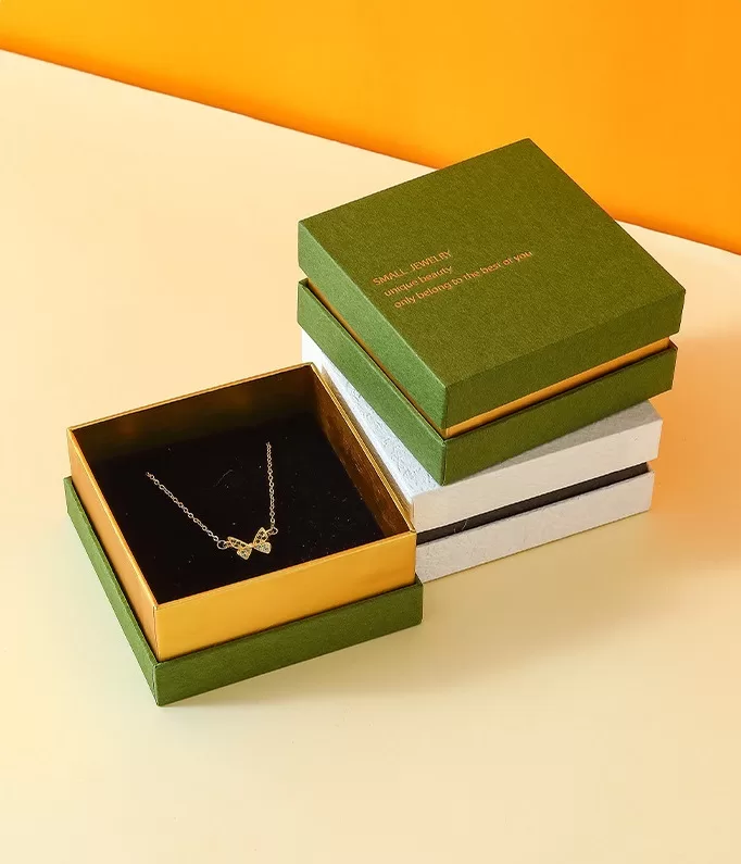 Eco-Friendly jewelry paper boxes,green cardboard jewelry box,paper small earring boxes,affordable paper pendant boxes