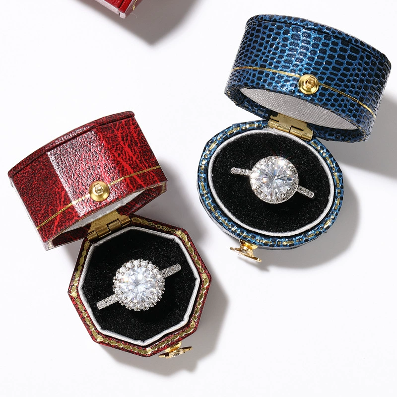 Luxury specialty paper ring box with 2-piece matching outer packer