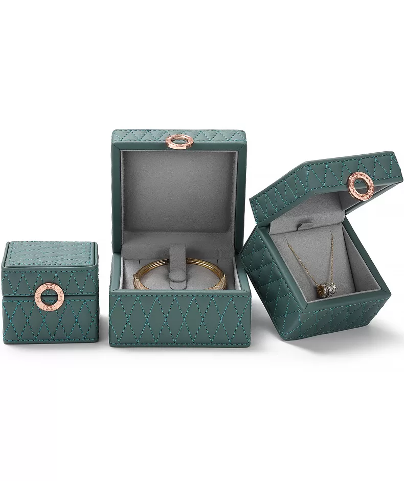 Hand-Stitched Leather Jewelry Box,Sewn Leather Jewelry Case,Decorative Stitched Jewelry Box,Stitched Leather Jewelry Box