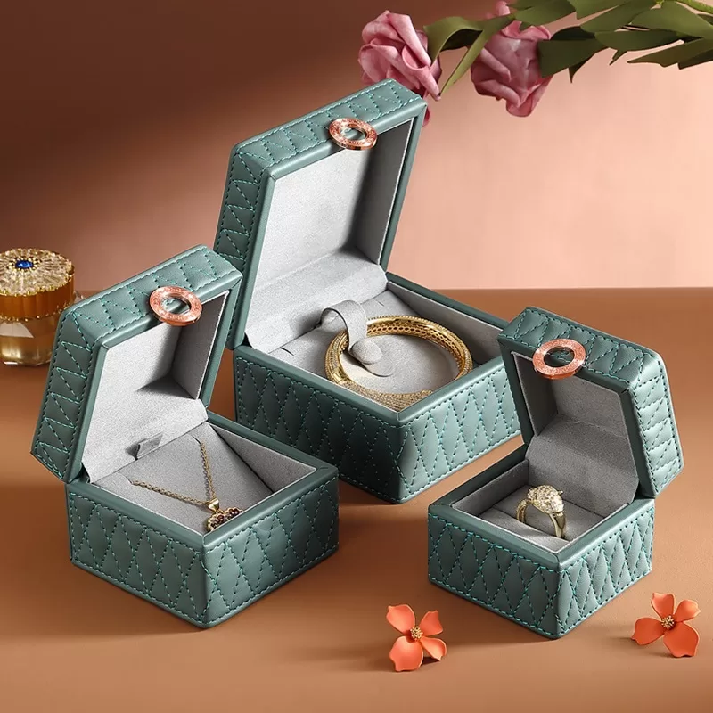 Hand-Stitched Leather Jewelry Box,Sewn Leather Jewelry Case,Decorative Stitched Jewelry Box,Stitched Leather Jewelry Box