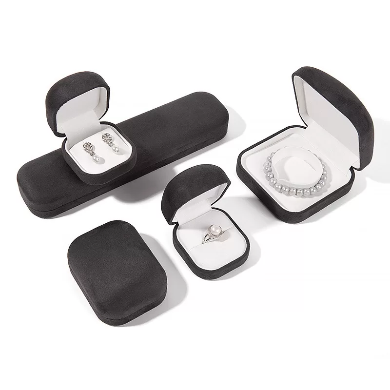 designer microfiber jewel box with unique pattern,elegant microfiber bangle box for gift giving,affordable microfiber ring box,high-quality microfiber material jewelry box