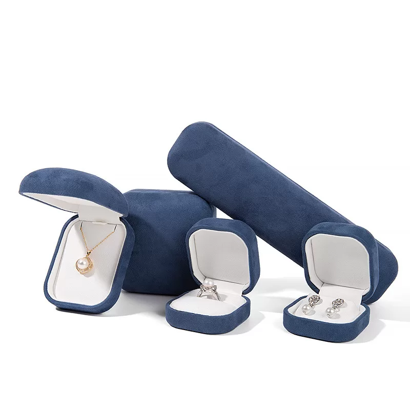 designer microfiber jewel box with unique pattern,elegant microfiber bangle box for gift giving,affordable microfiber ring box,high-quality microfiber material jewelry box