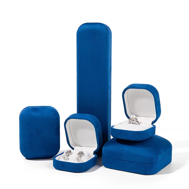 designer microfiber jewel box with unique pattern,elegant microfiber bangle box for gift giving,affordable microfiber ring box,high-quality microfiber material jewelry box