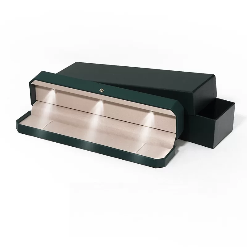 light box for jewelry,octagonaljewelry box with LED,engagement ring box with light,led ring box