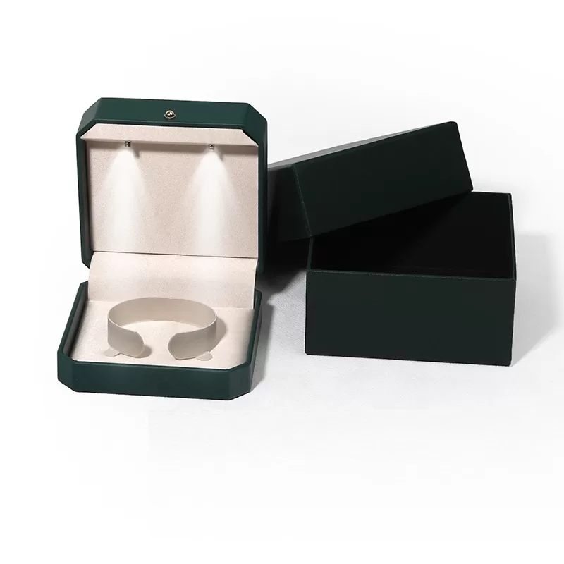 light box for jewelry,octagonaljewelry box with LED,engagement ring box with light,led ring box