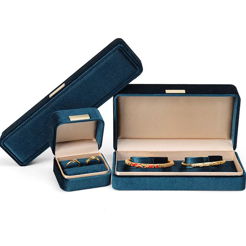 korean velvet jewelry storage box,korean fleece jewelry organizer,soft velvet jewelry box,polyester korean velvet jewelry box