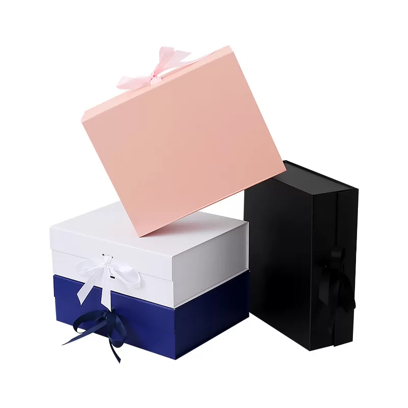 decorative ribbon folding gift box,elegant satin ribbon origami box for presents,ribbon folding keepsake box