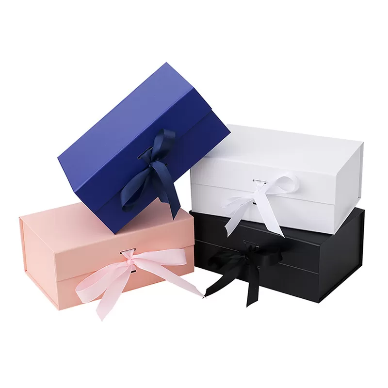decorative ribbon folding gift box,elegant satin ribbon origami box for presents,ribbon folding keepsake box