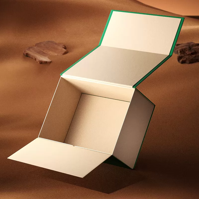 one piece folding gift box,Custom printed folding boxes with gold foil stamping,Flat-pack luxury cosmetic boxes manufacturer