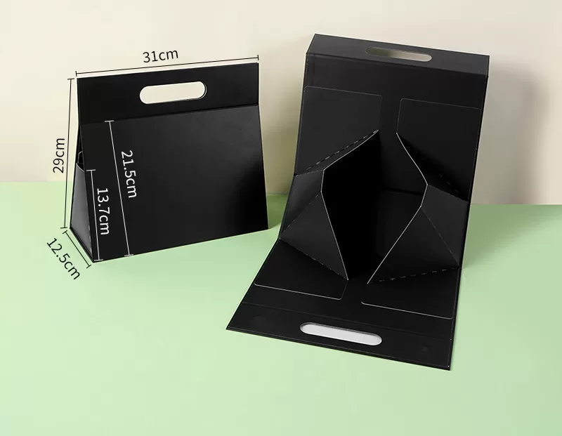 Foldable triangular cardboard box,Flat pack triangular paper box,Triangular shaped folding gift box