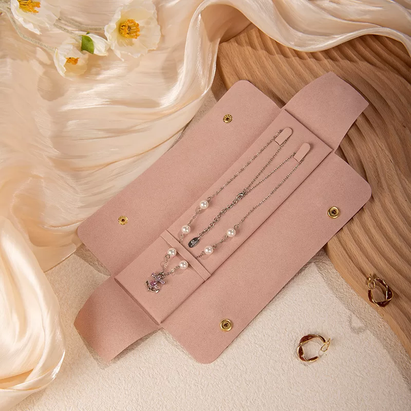 Microfiber jewelry travel case,Microsuede earring organizer,Microfiber necklace organizer case,Soft microfiber jewelry pouch