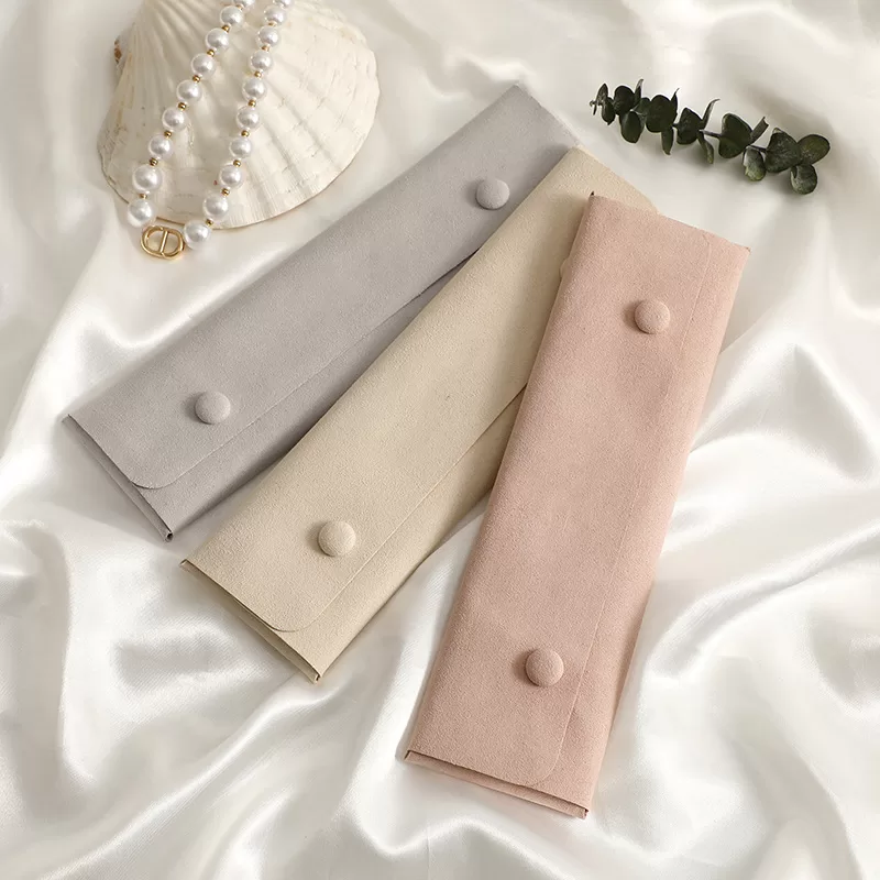 Microfiber jewelry travel case,Microsuede earring organizer,Microfiber necklace organizer case,Soft microfiber jewelry pouch