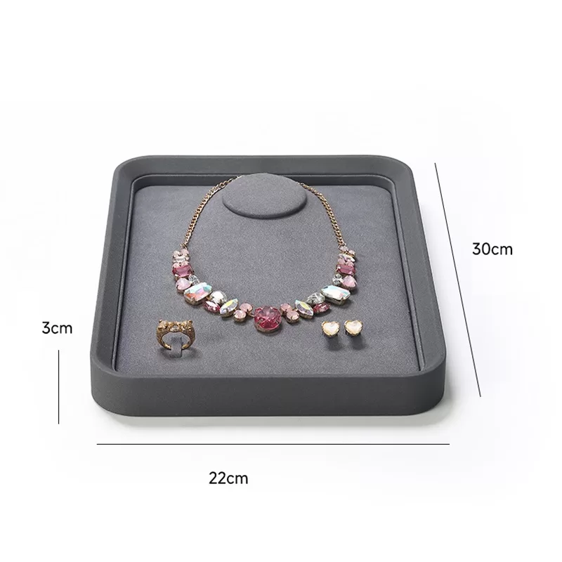 Black Synthetic Leather Ring Display Tray,Black Vegan Leather Jewelry Box Insert Tray,Luxury Black PU Leather Jewelry Presentation Tray,Modern Minimalist Black Faux Leather Jewelry Tray