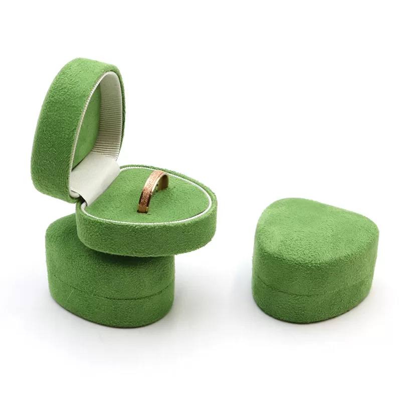 Blue microfiber suede jewelry box wedding gift packaging