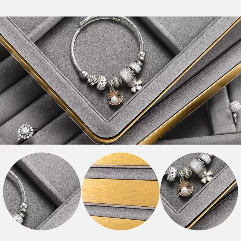 antique brass finish jewelry tray,stainless steel jewelry display tray,anti tarnish stainless steel jewelry organizer tray,zinc alloy jewelry tray